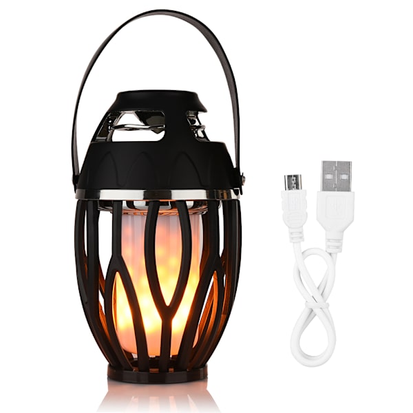 Bärbar LED-flamlampa Högtalare Utomhus Trådlösa Bluetooth-högtalare