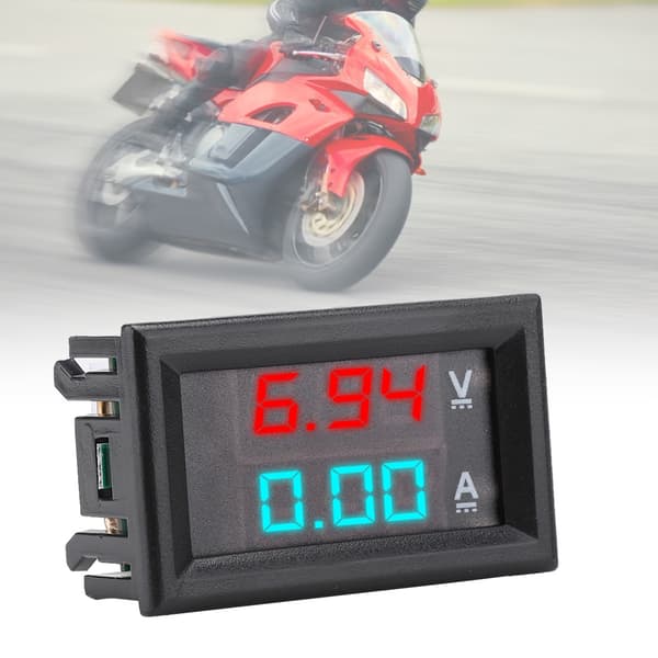 0-100V 0-10A Mini Dobbelt Farver LCD Digital Voltmeter Amperemeter Volt Strøm Amp Tester