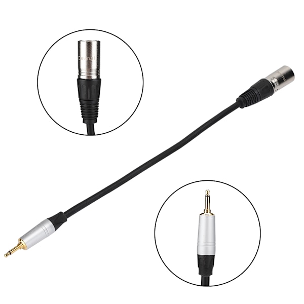 Guldbelagt 3,5 mm mono han til 3PIN XLR han PVC udvendig zinklegering skal adapterkabel 0,3M