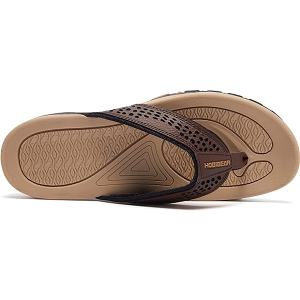 Herrsport Flip Flops Komfort Casual Thong Sandaler Utomhus L+brown 45