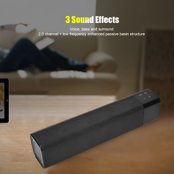 Mini Subwoofer Desktop Bluetooth-högtalare med hög effekt Dubbel högtalare Soundbar för telefon Dator