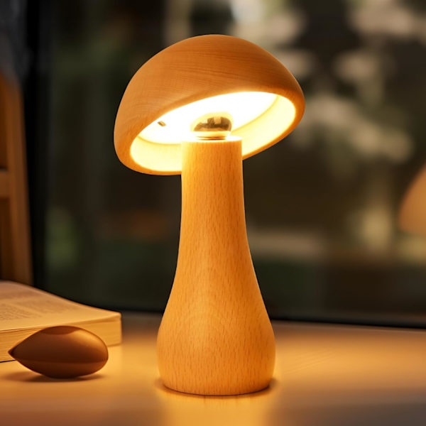 Bærbar Ledningsfri Berøringsschalter Liten Lampe, Oppladbar Batteridrevet Lampe, Trinnløs Dimming, Nattelys for Bursdagsgaver