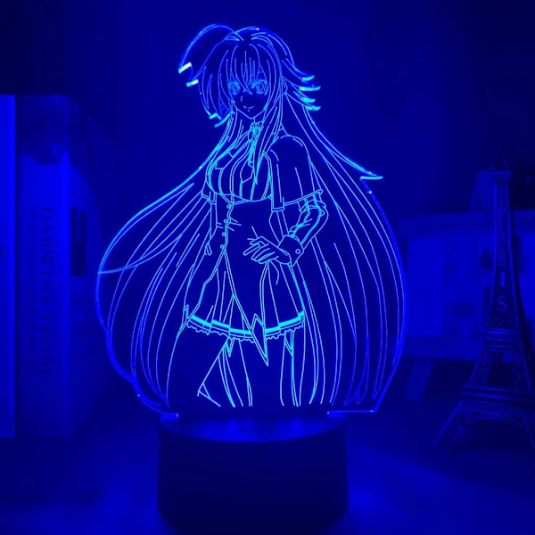 Anime LED-lampa High School DxD Rias Gremory för sovrumsdekoration nattlampa födelsedagspresent rum 3D-lampa Manga High School