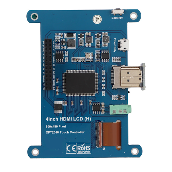 4-tums 800x480 IPS HDMI LCD-pekskärm passar till Raspberry Pi 3B+Zero W