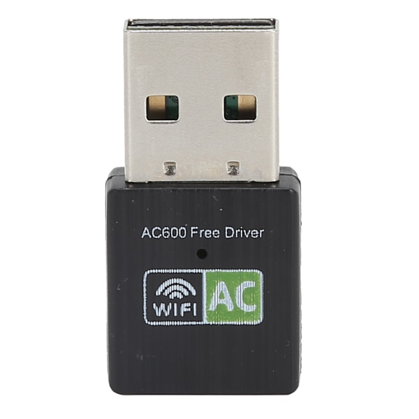 Wifi-adapter USB-modtager Ethernet 600 Mbps 2,4 Ghz 5 Ghz Dual Band trådløst netværkskort sort
