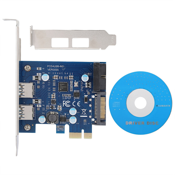 4 porter PCI-E USB3.0 20PIN/19Pin utvidelseskort adapterkort for WINXP/WIN7/WIN8