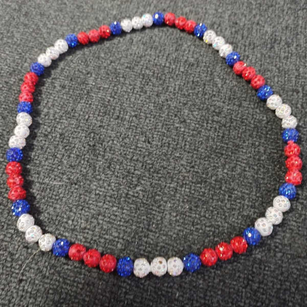 Philadelphia Phils Baseball-kaulakoru miehille ja naisille - Baseball-aiheinen helmikaulakoru, unisex-malli, strassilla koristeltu discopallokaulakoru, koru - lahja baseball-faneille Phils1