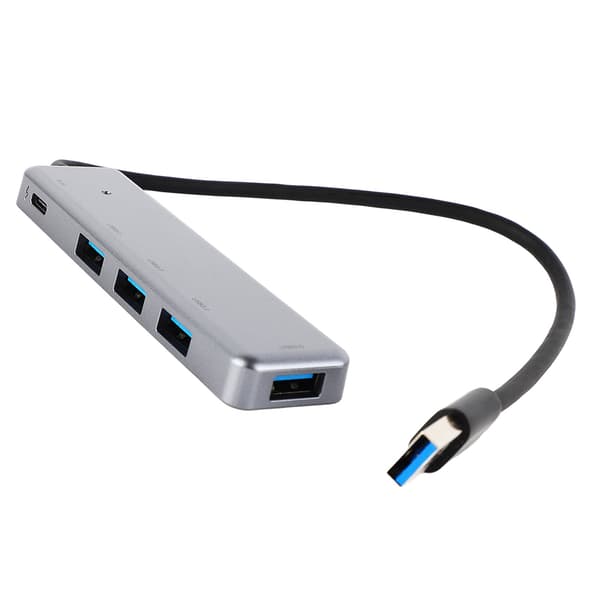 5 i 1 USB-hub 4x USB3.0 1x USB C Rask dataoverføring bærbar USB-dokkingstasjon