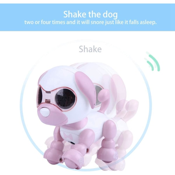 Robot Hundelegetøj, Elektronisk Robot Hund Kæledyr Legetøj Smart Børn Interaktiv Gå Lyd Hvalp med LED Lys Læringslegetøj Børn Børn