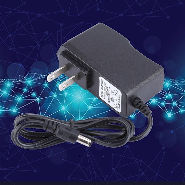 12V 1A 5,5 mm strømforsyning adapter lader