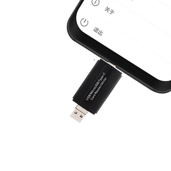 Universell typ-C Micro-USB USB 3 i 1 mobiltelefon bärbar dator multifunktionskortläsare
