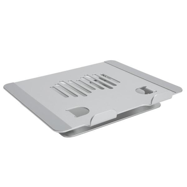 Bærbar computer stand, foldbar, sammenklappelig, bærbar opbevaring i aluminiumlegering, sølv til 11-15,6 tommer