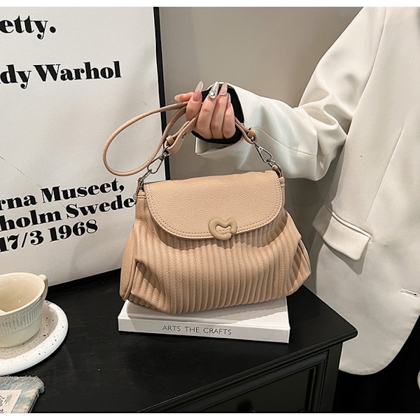 Niche design senior følelse af den populære plisserede lille firkantede taske enkel frisk skuldertaske i hundrede Crossbody taske
