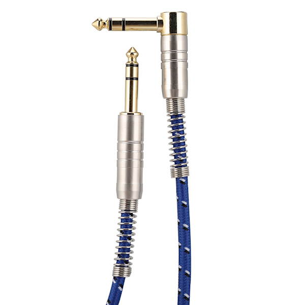 6,35 mm hann til hann rett hode til albuehode stereo lydkabel pluggadapterledning (10 m)