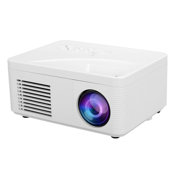 Mini Projektor Hjem Bærbar HD 1080P Vegg Projeksjon Video USB HDMI AV H3 100‑240V Hvit EU Plugg