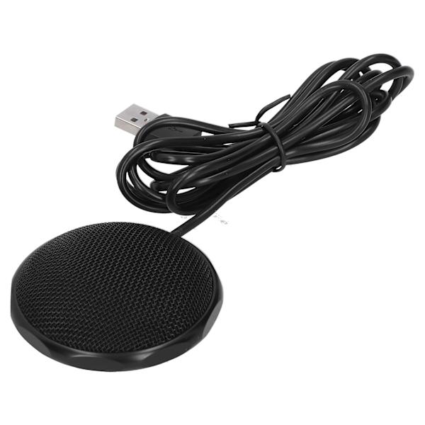 USB Omnidireksjonell Kondensatormikrofon 360 Graders Pickup Desktop Mic for Møte Business Conference
