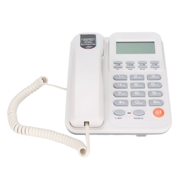 KXT2026CID Kontorstelefon Kontor Hotell Hem Fast Telefonstöd 24 Ringsignaler (Vit )