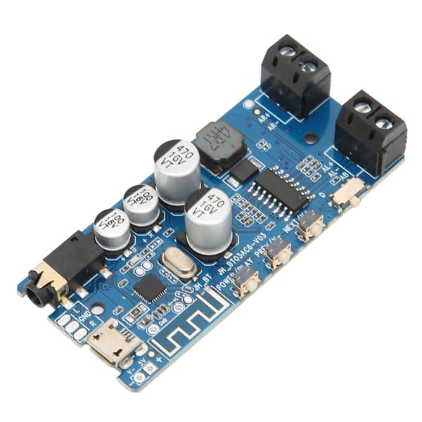 2-kanals Bluetooth 5.0 Stereo Power Amplifier Board Bluetooth Vocal Receiver Amplifier BoardBlue