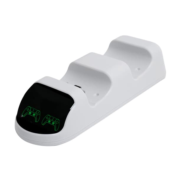 Gamepad-opladningsstation Dobbelt controller-oplader Dock Stand med LED-lys til PS5