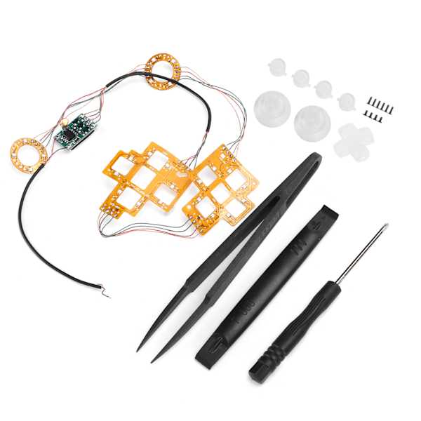 6-värinen valaistu D-Pad-ohjaussauvat DTF LED-painikkeet PS4-ohjaimen lisävarusteet