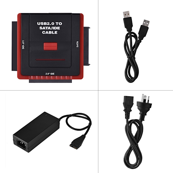 USB2.0 til SATA / IDE HDD Harddisk-stasjon Kabeladapter Konverter Dokkingstasjon