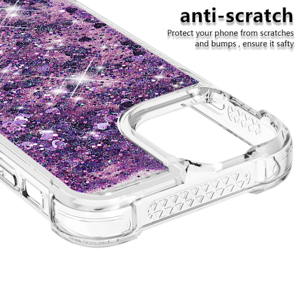 Glitterfodral för iPhone 14 Pro Max, flickor, Bling Quicksand, mjuk TPU, glänsande, glittrande, flytande, vackert, genomskinligt fodral