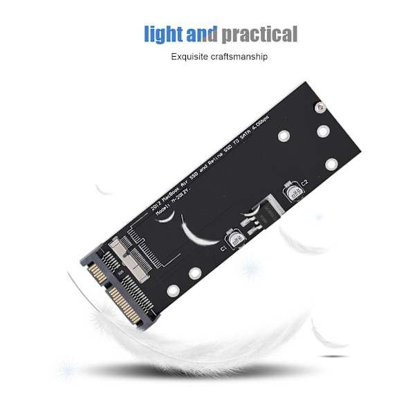 2,5 tommers SATA 6Gb 3.0 til Macbook Air Pro SSD-sporadapter Riser-kort