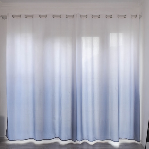 Mörkläggningsgardin för fönster i polyester Mörkläggningsgardin sovrum Vardagsrumsinredning (grå)