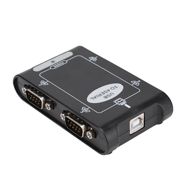 USB2.0 till RS-232 Hane DB9 4-port Seriell Port Kort Adapter Konverter Kontrollerkort