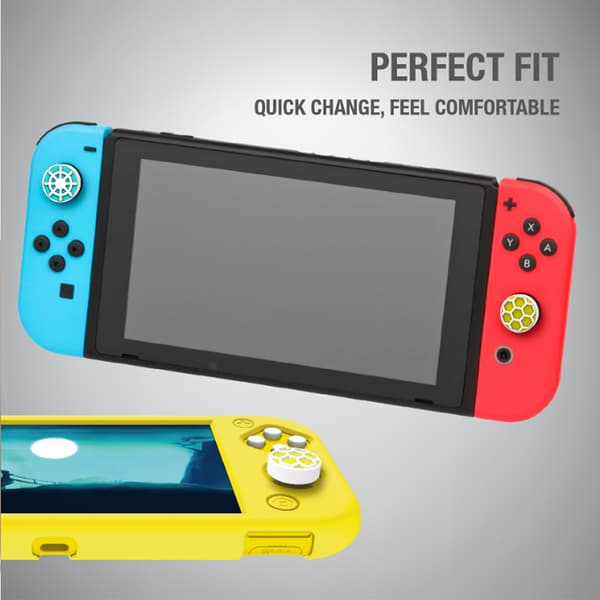 Tommelfingergreb Sæt Joystick Cap Silikone Controller Beskyttelse Skridsikker Hætte til Switch Lite(Ror Grøn)
