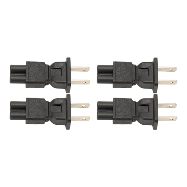 4 stk. NEMA 1‑15P til IEC320 C5 strømadapter 15A  Plug and Play 2-benet AC bærbar strømomformer