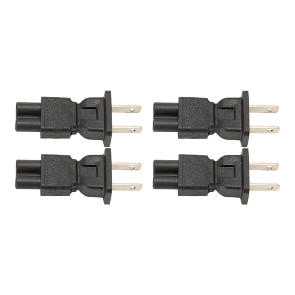 4 stk NEMA 1‑15P til IEC320 C5 strømadapter 15A  Plug and Play 2-polet AC bærbar strømomformer