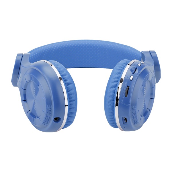 Taitettava kompakti Bluetooth langaton kuuloke Stereo HiFi musiikki kuuloke tukee TF-korttia sininen