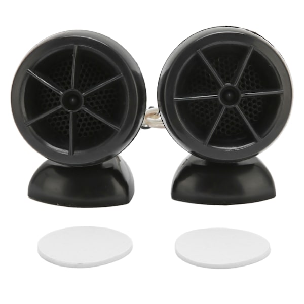 2 stk Dome Tweeter 1200W Høyttaler Høy Følsomhet Universell for Bil Lydsystemer Svart