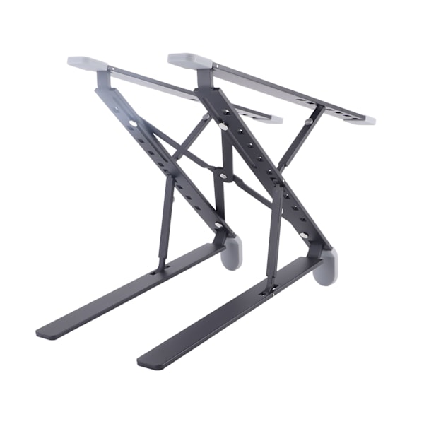 Justerbar bærbar computer stand dobbelt foldbar bærbar computer skrivebordsstativ aluminium pc riser til varmeafledning sort