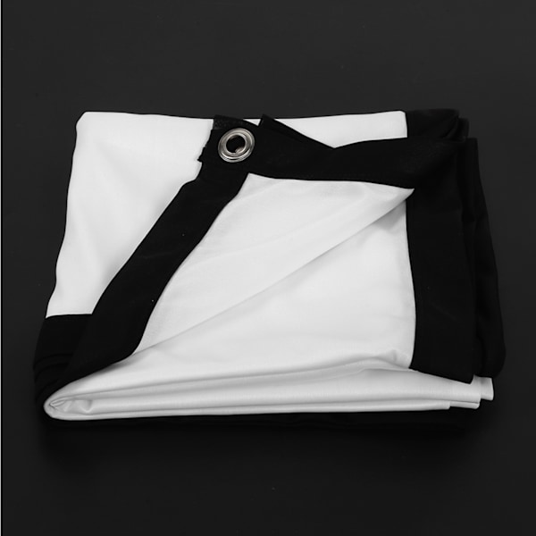 16:9 Tykk bærbar ikke-krøll myk hvit polyester projektor gardin projeksjonsskjerm (100 tommer)