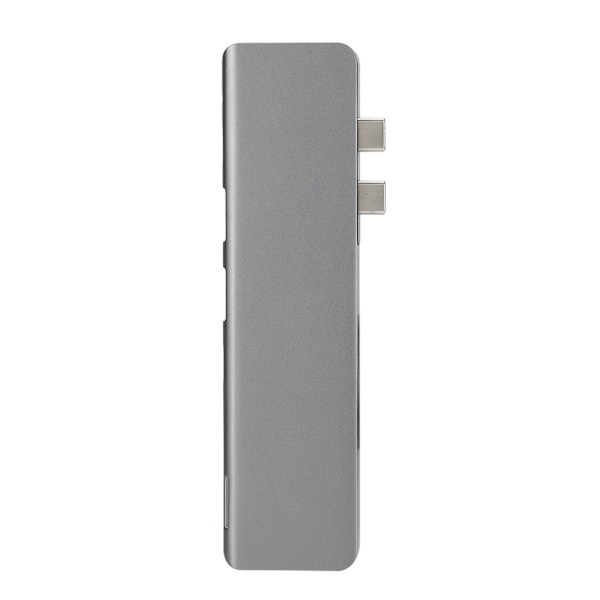 Harmaa 7-in-1 USB-C - Type-C 3xUSB 3.0 Hub HDMI Rj45 Ethernet Mini SDTF OTG -sovitin