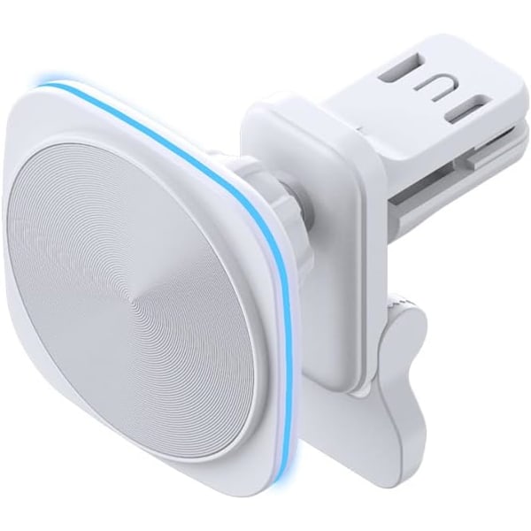 Autopuhelinpidike – 15 W magneettinen langaton laturi 12–15-sarjoille, luotettava ja tehokas langaton latauspuhelinpidike (valkoinen White with Blue Light