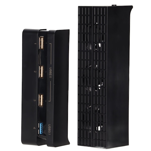 Spelkonsolens kylfläkt USB-driven automatisk intelligent extern kylare med HUB för PS4 Slim Host