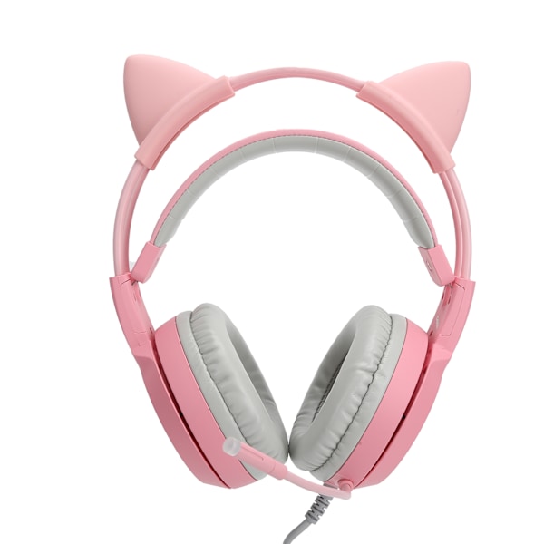 Somic Headset Mikrofon Hovedmontert 7.1 Kanal Hoved USB Broadcast Rosa Lys for ESports Spill (Rosa)