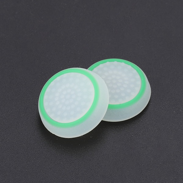 2 st Anti Skid Game Controller Joystick Caps för PS4/PS3/Xbox(Vit Grön)