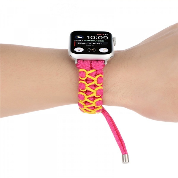 Paracord Watch Band Justerbar Flettet Rem til Apple Watch 42/44/45mm Rem Nylon Flettet Rem Udskiftning
