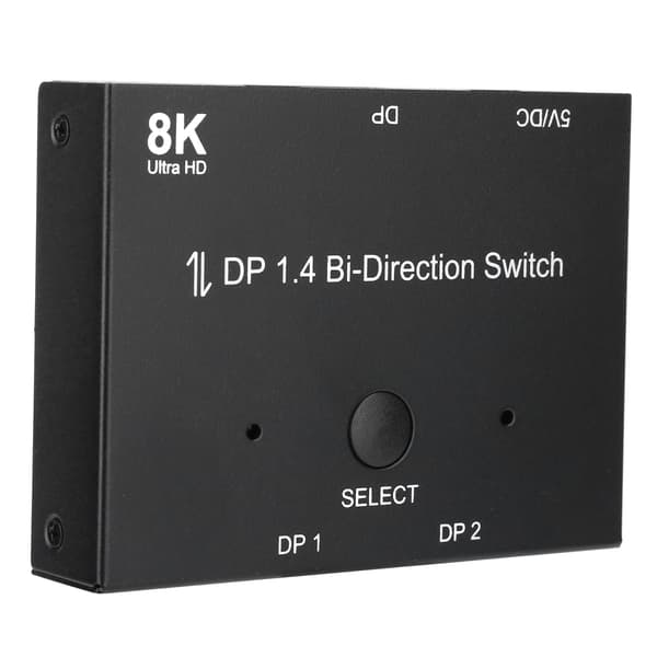 Bi-Direction Switch DP DisplayPort 1.4 8K ved 60Hz 32.4Gbps Hub Konverter Computer Tilbehør