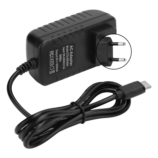 Strømforsyning til Raspberry Pi 4B 5V 3A Strømadapter TypeC Oplader Computer Tilbehør