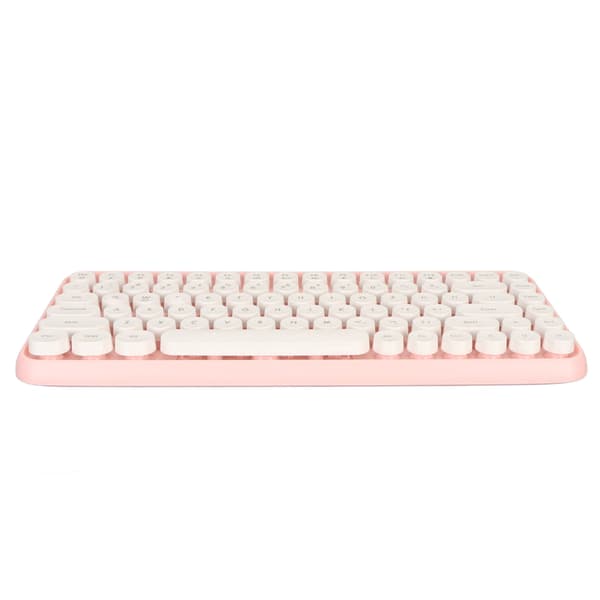 Trådløst Bluetooth-tastatur 84 taster Retro runde taster Keyboard til IOS til OS X til Windows til Android til computer mobiltelefon