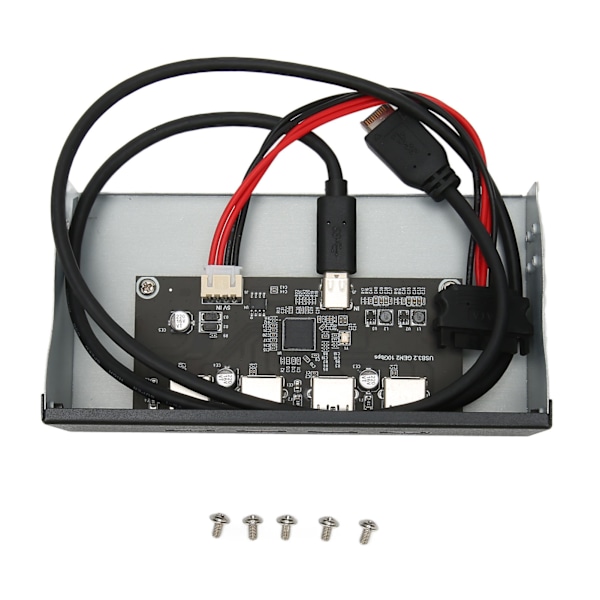 USB 3.2 Frontpanelhubb 5.25in 4 portar 10 Gbps Stabil Plug and Play Optisk enhet Frontpanel för stationär moderkort optisk enhet 4USB TYPE E