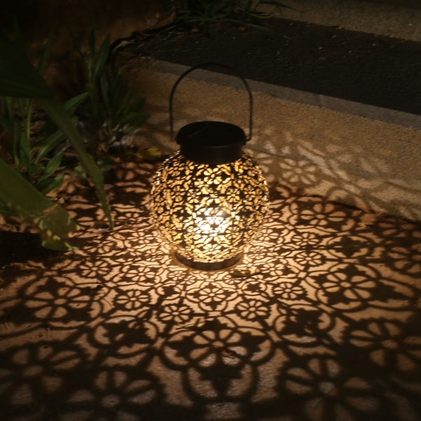 Solar Garden Light 5730 LED IP44 Vandtæt Solar Lanterne Udsøgt dekorativ udendørs hængelampe