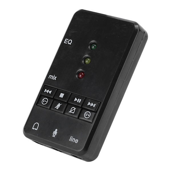 USB Virtuell 7.1 Soundtrack 3D Externt Headset Ljudkort Adapter EQ Mixer