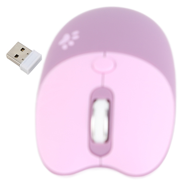 Trådlös mus BT5.1 eller 2.4GHz tyst klick justerbar DPI automatisk viloläge kontorsmus för flicka arbete familj skola café lila