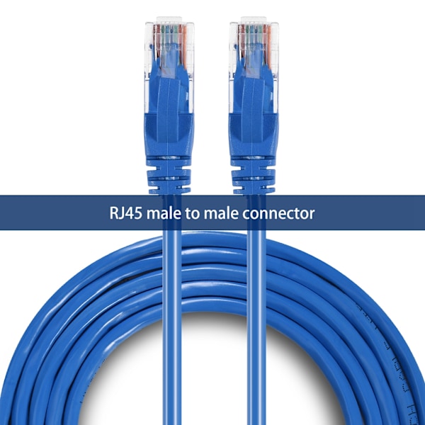 Universal CAT 6 Ethernet Network LAN Patch Cable Cord Line 250MHz RJ45 Blå 20m/65ft 1 stk